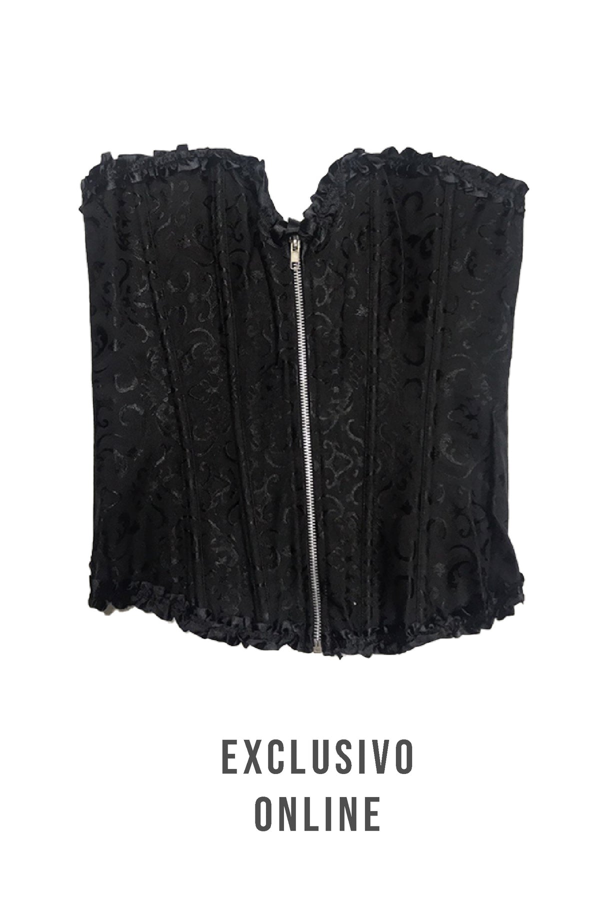 CORSET NEGRO CON CIERRE